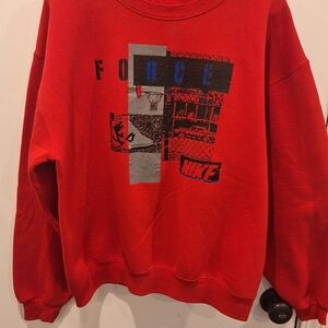 Vintage Nike Red 'Force' Graphic Crewneck Sweatshirt
